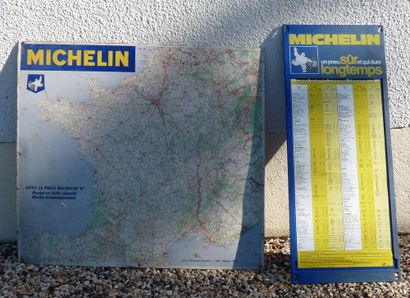 null Lot comprenant 2 plaques Michelin (82.5 x 34 cm et 80 x 72,5 cm).