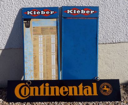 null Lot comprenant 2 plaques Kléber et une plaque Continental. (33 X 83 cm et 19...