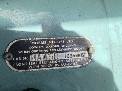 null 1971 MORRIS MINOR TRAVELLER
Series: MAW5D1286795F 
English circulation permit
To...