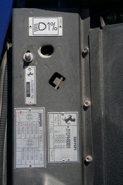 null 1996 FERRARI 456 GT
Serial number ZFFSP44B000103599 
Mechanical gearbox 
74,900...