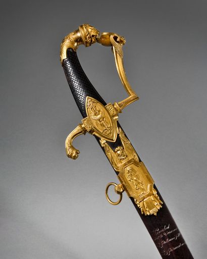 null RARE NATIONAL AWARD SABER AND BELT GIVEN BY FIRST CONSUL BONAPARTE TO REAR-ADMIRAL...