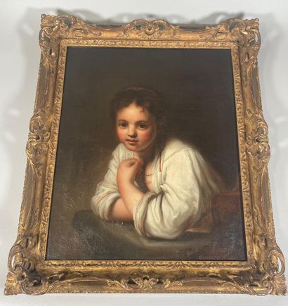  REMBRANDT VAN RIJN (1606-1669) After
Portrait of a Young Girl at a Window
Oil on... Gazette Drouot