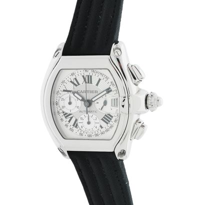 null CARTIER
Roadster Chronograph.
Ref : 2618.
Circa : 2010.
Steel chronograph. Signed...