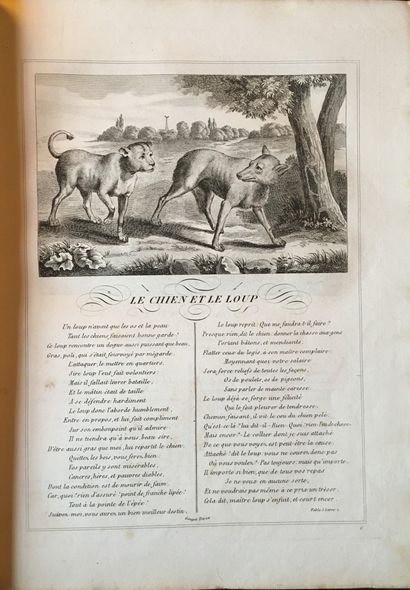 null LA FONTAINE (J. de): Fables. Lecointe et Pougin, Gouget, 1854. 2 parts in 1...