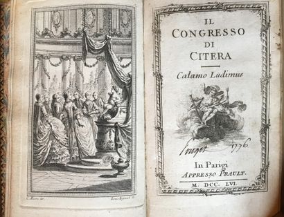 null CURIOSA - ALGAROTTI: Il congresso di Citera. Parigi, Prault, 1756. In-12 contemporary...
