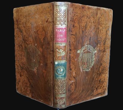 null LA FONTAINE (J. de): Fables. Rouen, Mégard, 1810. 2 vols. in-12 period basane...