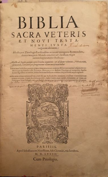 BIBLE - Biblia sacra veteris et novi testamenti…Sébastien...