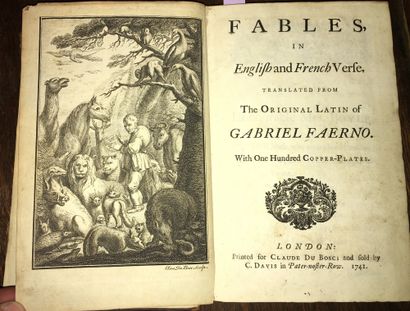 null FABLES - [FAERNO] Fables, in english and french verse. Transcribed from Latin...