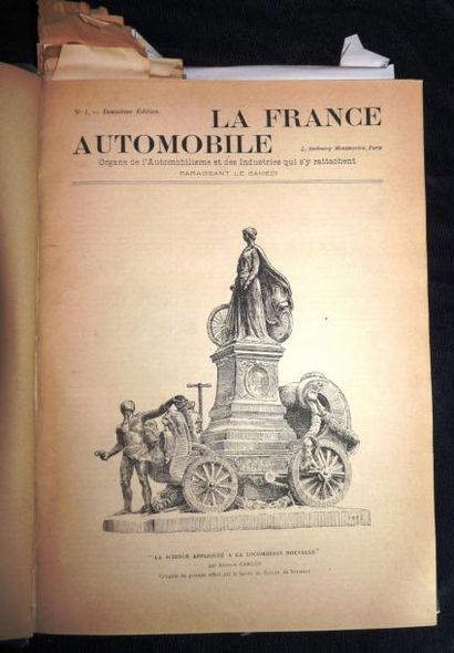  La France Automobile 1896, 1ère année, 48 numéros, reliée en 1 volume