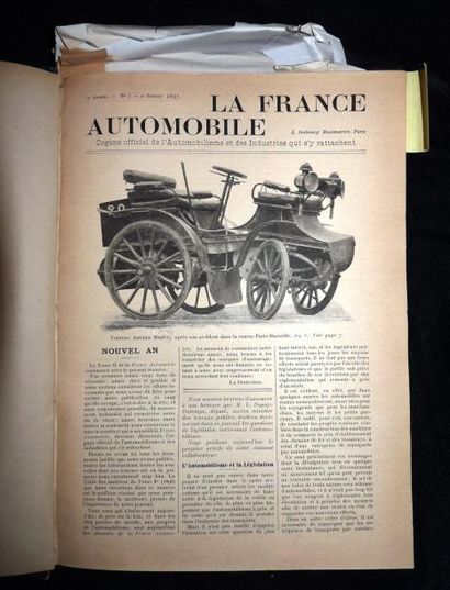 null La France Automobile 1897, 2 ème année, 52 numéros, reliée en 1 volume