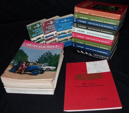  Lot comprenant «L'Anthologie Automobile» 29 numéros; «Le dictionnaire marabout des...