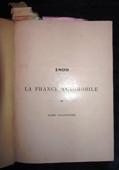 null La France Automobile 1899, 4 ème année, 53 numéros, reliée en 1 volume