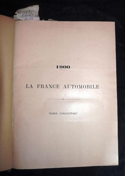 null La France Automobile 1900, 5 ème année, 72 numéros, reliée en 1 volume