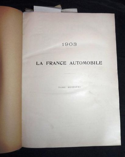 null La France Automobile 1903, 8 ème année, 52 numéros, reliée en 1 volume