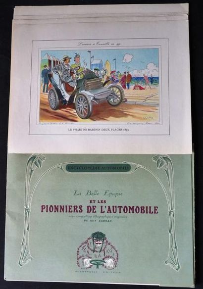  «La Belle Epoque et les pionniers de l'Automobile», 15 compositions lithographiques...