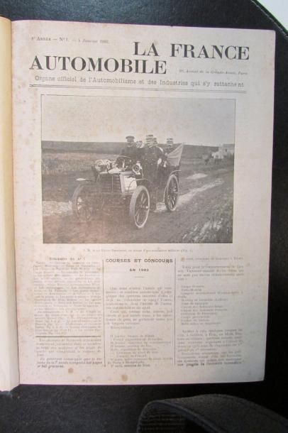  La France Automobile 1903, 8e année, 52 numéros, reliée en 1 volume
