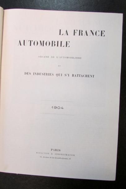 null La France Automobile 1904, 9e année, 53 numéros, reliée en 1 volume