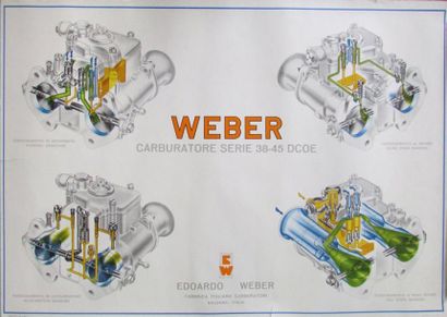  Rare Affiche Weber imprimée à Bologne, 98 x 69 cm