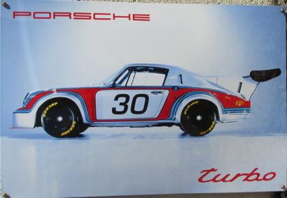 Plaque émaillée Porsche 40 x 60 cm
