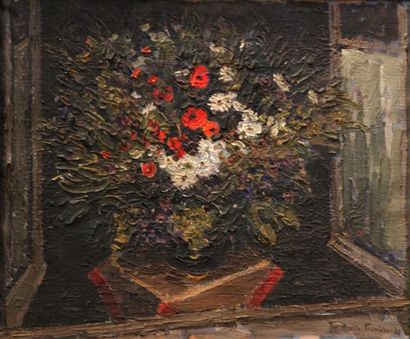 Martin FERRIERES (1893-1972) Bouquet de Fleurs Huile sur toile signée en bas à droite...