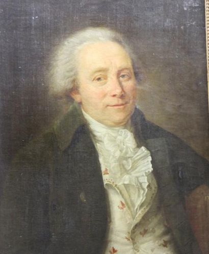 ECOLE FRANCAISE DU XIXème siècle Portrait d'homme Huile sur toile 65 x 50 cm (Re...