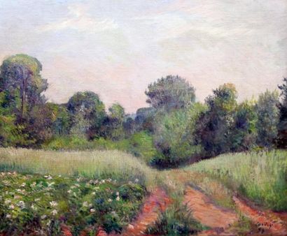 Frédéric CORDEY (1854-1911) Paysage de forêt Huile sur toile signée et datée 98 en...