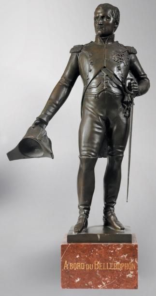 École Française du XIXe siècle L'Empereur Napoléon Ieren buste. Sujet en bronze sur...