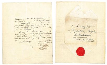 Eugène de Beauharnais Lettre autographe signée «Eugène N.», adressée à sa «bonne...