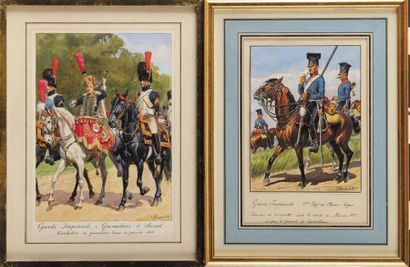 Lucien ROUSSELOT (1900-1992) Timbalier et grenadier des grenadiers a cheval de la...