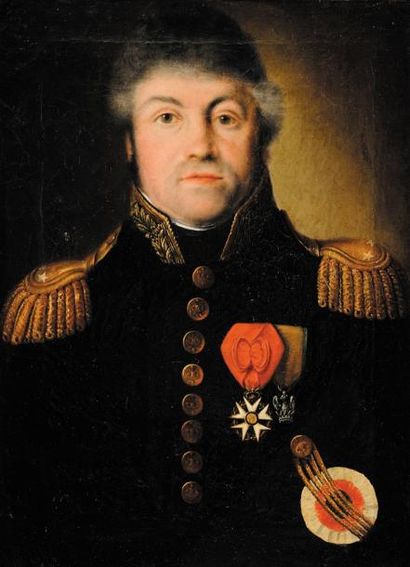 Ignatz Alois FREY (1752-1835) Le General VIVIES, Baron de la Prade, en petit uniforme...