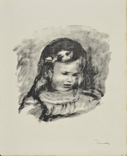 RENOIR Pierre Auguste, 1841-1919 Claude Renoir la tête baissée, 1904
lithographie...