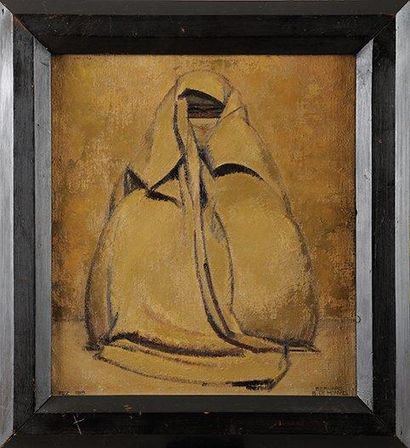 Bernard BOUTET DE MONVEL (1881-1949) Fatma à Fez Sur sa toile d'origine Signée en...