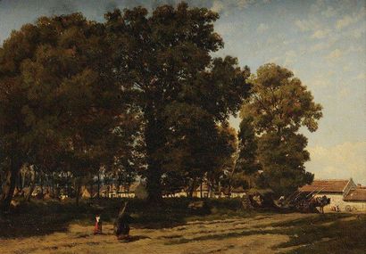 Alexandre SEGE (1818-1885) Le retour de la fagotière Sur sa toile d'origine Signée...