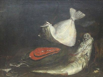 ADRIAENSSEN Alexander (1587-1661) Attribué à Nature morte aux poissons Huile sur...