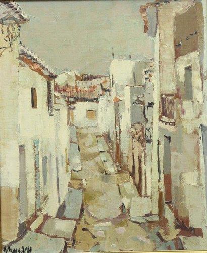 Jean MERCIER (1899-1995) Rue espagnole Huile sur toile signée en bas à gauche 55...