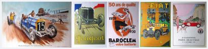 null Lot comprenant 5 affiches diverses.
