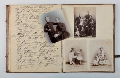 null PRUSSE GUILLAUME-AUGUSTE DE. Album et journal manuscrit. Sans lieu, [vers 1883-1905];...