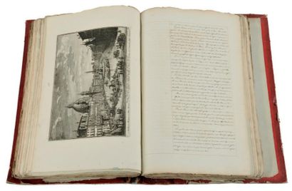 NICOLAS-FRANÇOIS BELLART Voyage à Rome en 1823. Reliure de l'époque, demi-maroquin...