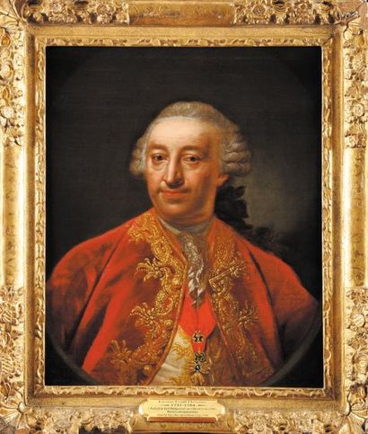 Johann Ernst HEINSIUS (1731-1794) «Portrait de Karl Philipp Comte de Cobenzl, portant...