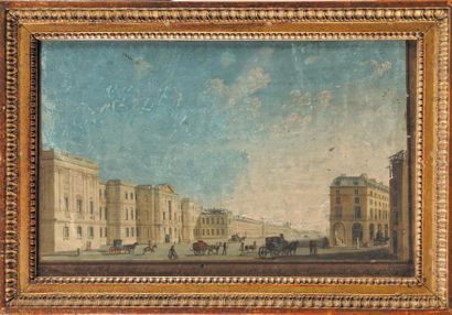 Pierre COURVOISIER (1756-1804) Ecole française du XVIIIe siècle Vue de la rue de...