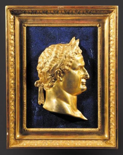 Lorenzo BARTHOLONI (1777-1850) attribué à L'Empereur Napoléon 1er de profil à l'antique,...