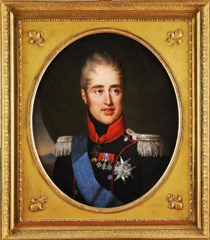 GOUNOD François Louis (1758-1823), Ecole Française «Portrait en buste de Monsieur,...