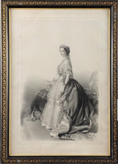 Franz Xaver Winterhalter (1805-1873), d'après «L'Imperatrice Eugenie» Lithographie....