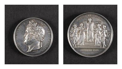null Médaille de député de la Session de 1845 de la Chambre, par PETIT. En argent....