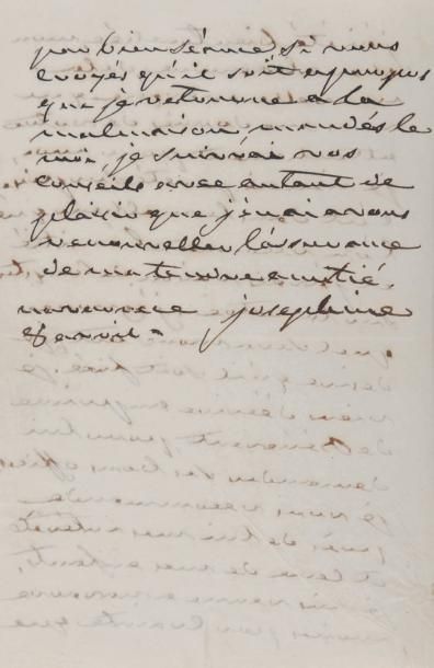 JOSÉPHINE (Impératrice) Lettre autographe signée «Joséphine» à son «cher Alexandre»...