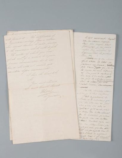 TALLEYRAND (Charles-Maurice de) Manuscrit autographe. [Londres, janvier 1831]. 3/4...