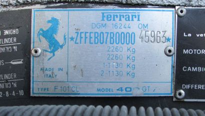 1983 FERRARI 400i CABRIOLET par PAVESI Châssis N°ZFFB07B000045963
 V8 de 4823 cm3,...