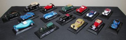 null Lot comprenant 15 miniatures au 1/43éme: Bentley, Bugatti, Isotta Fraschini,...