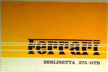 FERRARI	 275 GTB et 275 GTB4 : dépliant 3 volets, 3 langues de 1966 pour la GTB4...