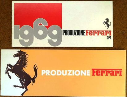 FERRARI	 1969 et 1978 : lot de 2 catalogues type "Gamme générale". 12 pages, 3 langues,...